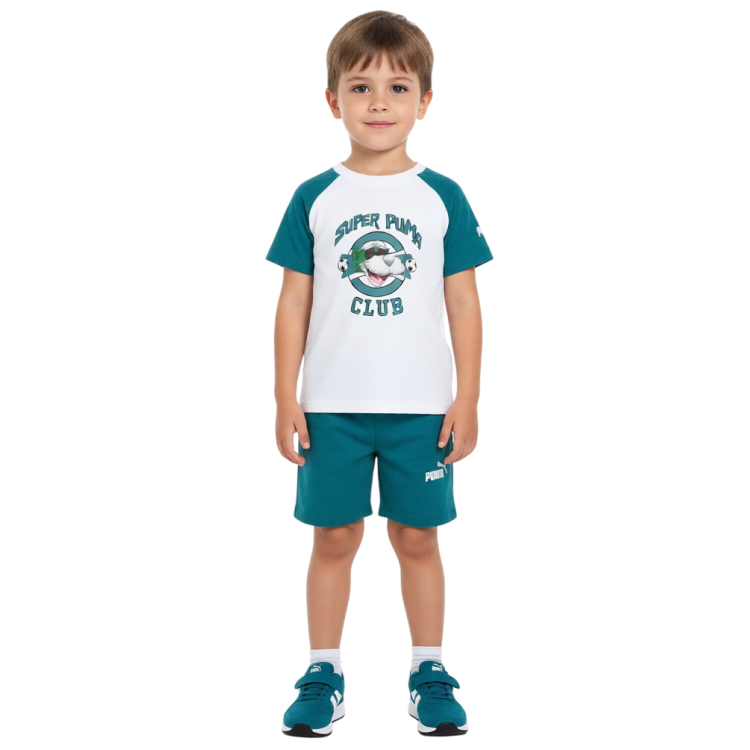 Conjunto Infantil Puma SUPER PUMA  "White-Green"