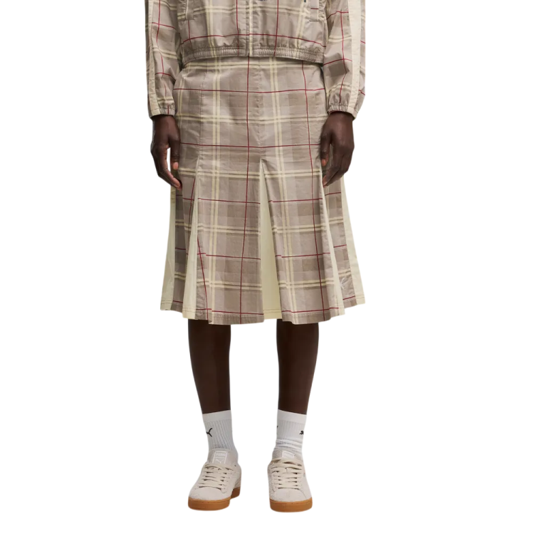 Falda Midi Puma T7 Pleated Tartan Woven "Mouse Gray"