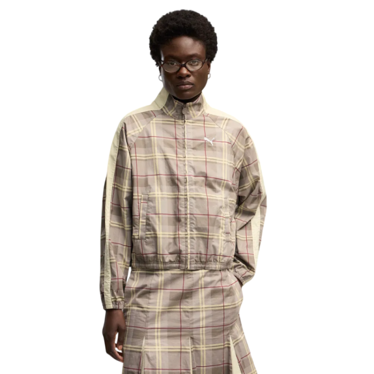 Chaqueta Puma T7 Relaxed Tartan Woven "Mouse Gray"