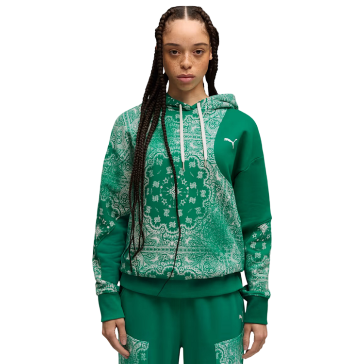 Sudadera Puma Wms Basketball Shooting Stars Hoodie "Wild Green"