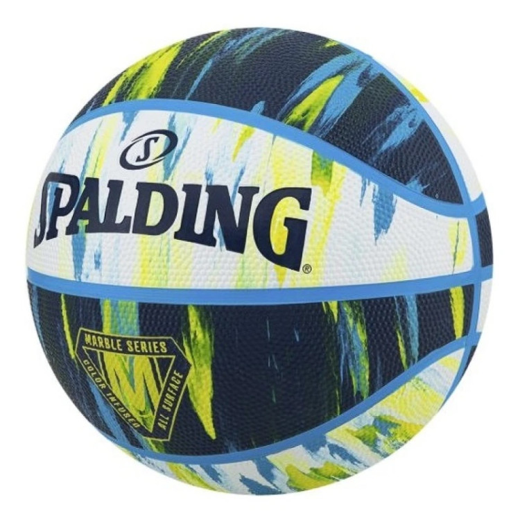 Balón Basket Spalding Rubber Marble Series Navy-Volt (Talla 5)