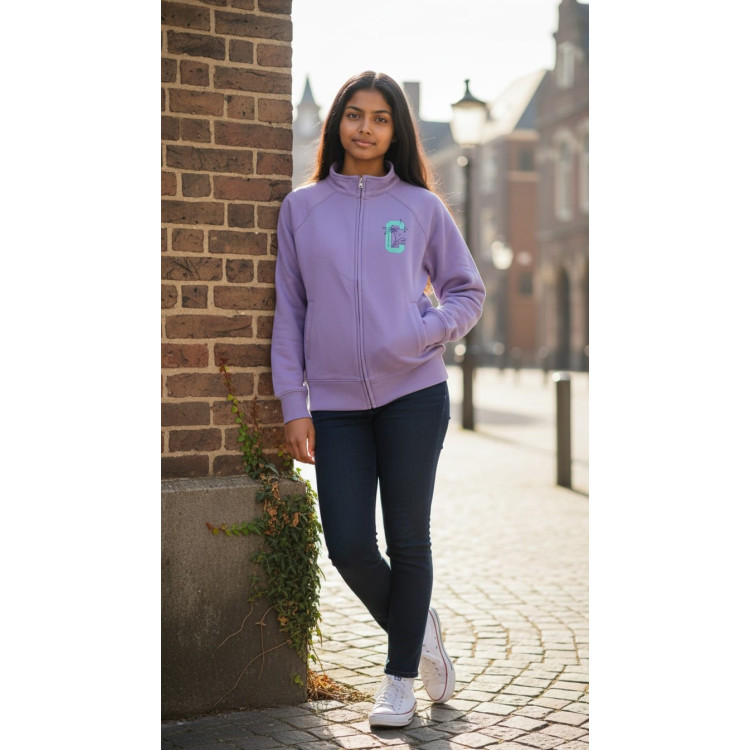 Sudadera Niña Champion Graphic Logo Full Zip "purple"