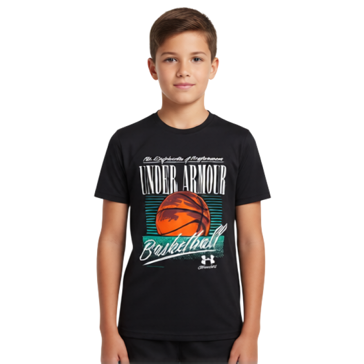 Camiseta Niño/Niña UA Basketball Boy´s T-Shirt "Black"