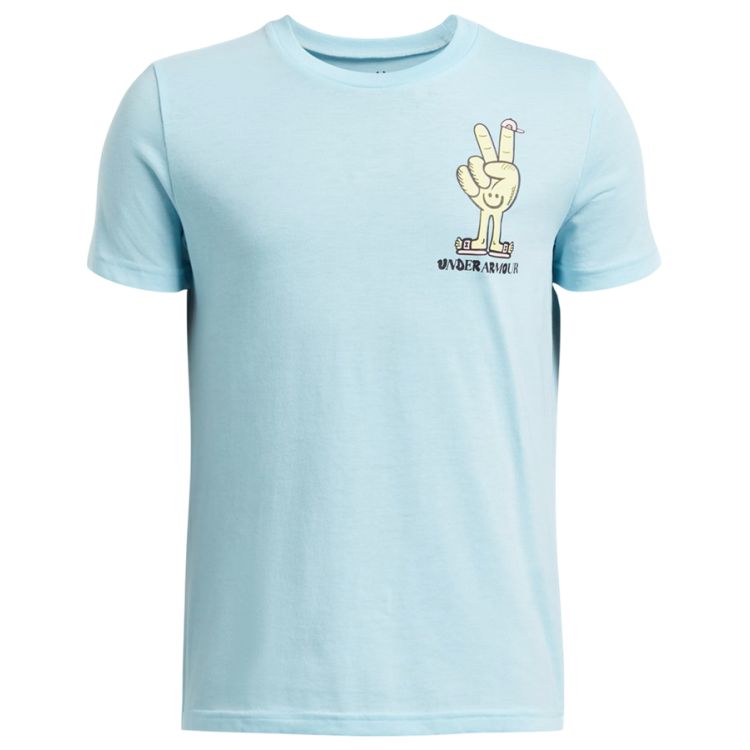 Camiseta Niño/Niña UA Boys’ Peace Love UA Logo "Stream-Sonic Yellow"