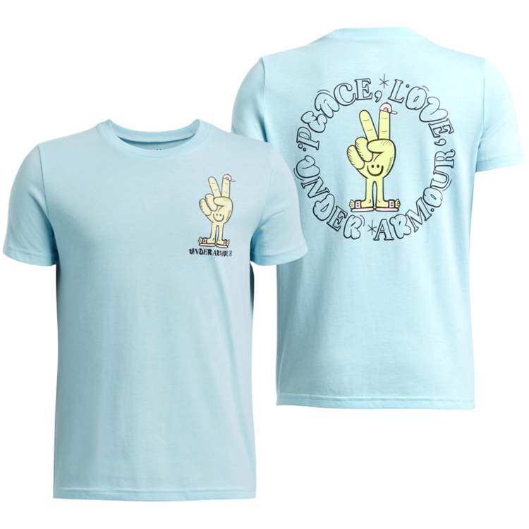 UA Boys´ Peace Love UA Logo Short Sleeve "Stream-Sonic Yellow"