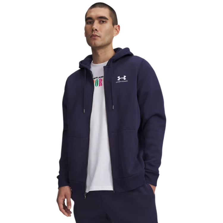 Sudadera con Capucha y Cremallera UA Icon Fleece "Midnight Navy"