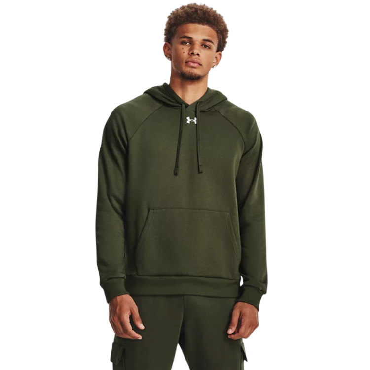Sudadera con Capucha UA Men´s Rival Fleece "Marine OD Green-White"