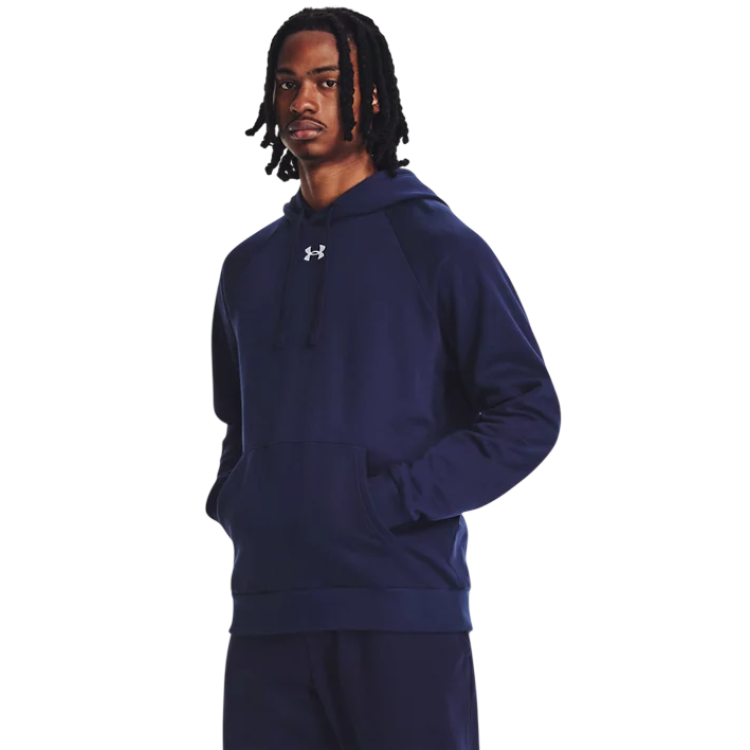 Sudadera con Capucha UA Men´s Rival Fleece "Midnight Navy-White"
