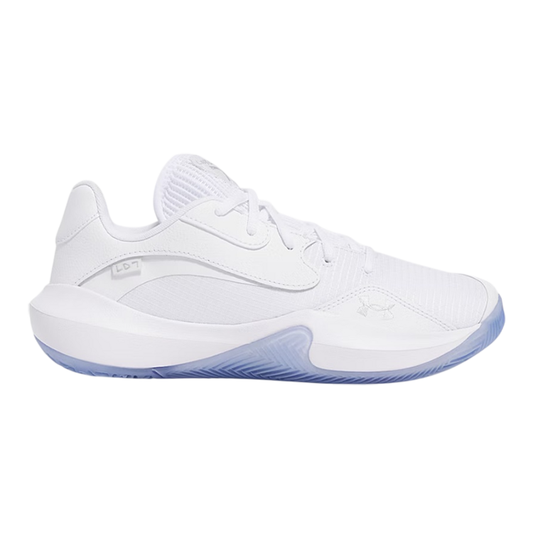 UA Unisex Lockdown 7 Low "White-Metallic Silver"