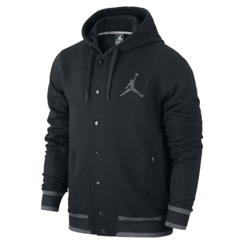 Jordan varsity hoodie black and white sales