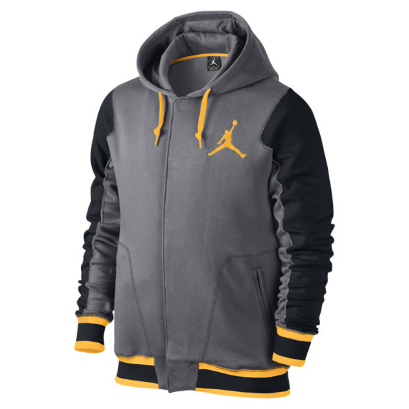 Black and yellow sales jordan varsity jacket