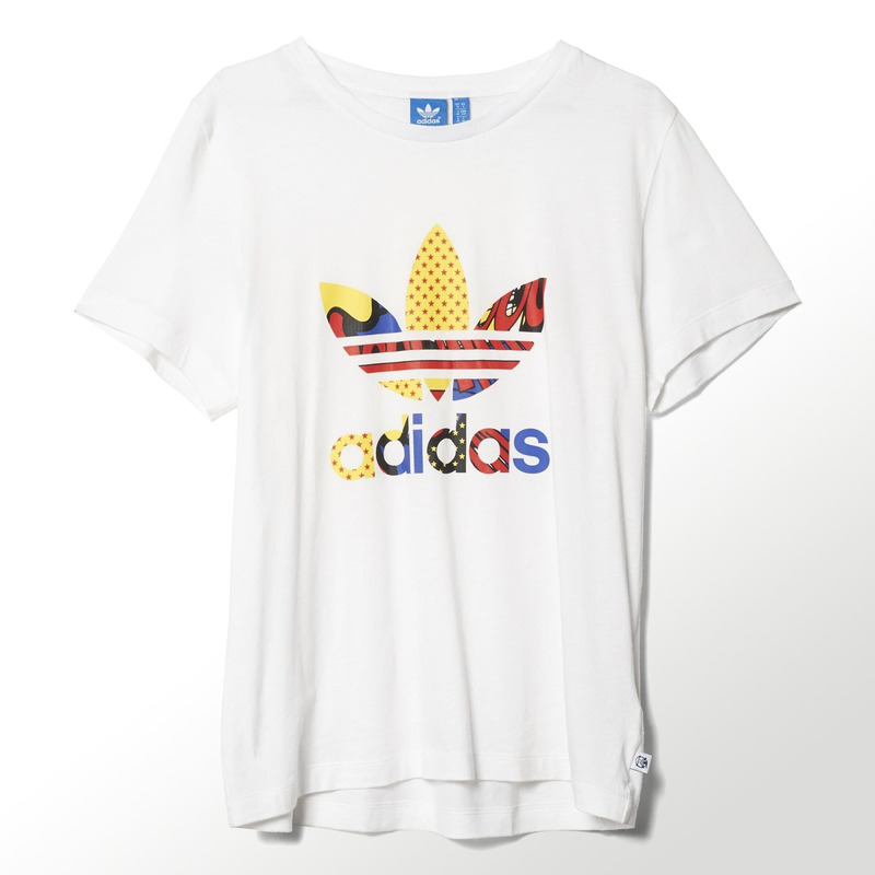 Adidas Originals Camiseta Super Logo Rita Ora blanco