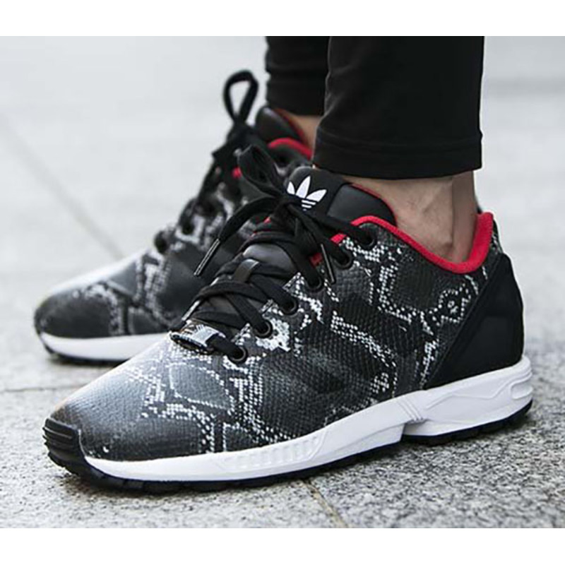 Adidas Originals ZX Flux W Snake negro blanco rojo