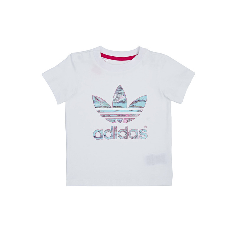 Adidas Originals Camiseta Infantil Trefoil Flower blanco