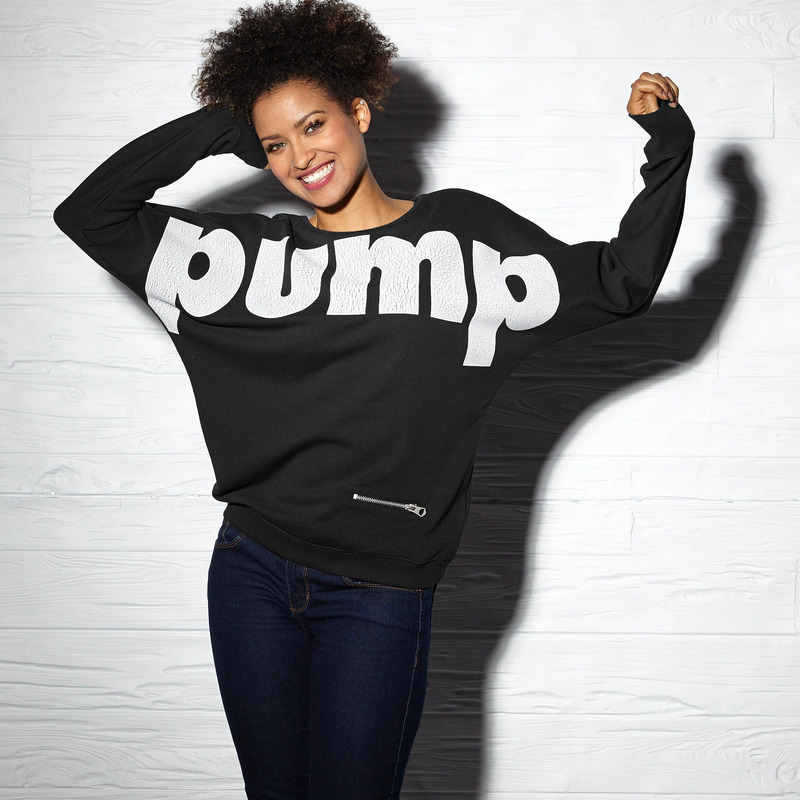Reebok Classic Sudadera Mujer Pump Crew negro blanco