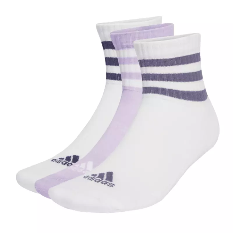 Adidas  3-Stripes Cushioned Low-Cut Socks 3 Pairs "White"