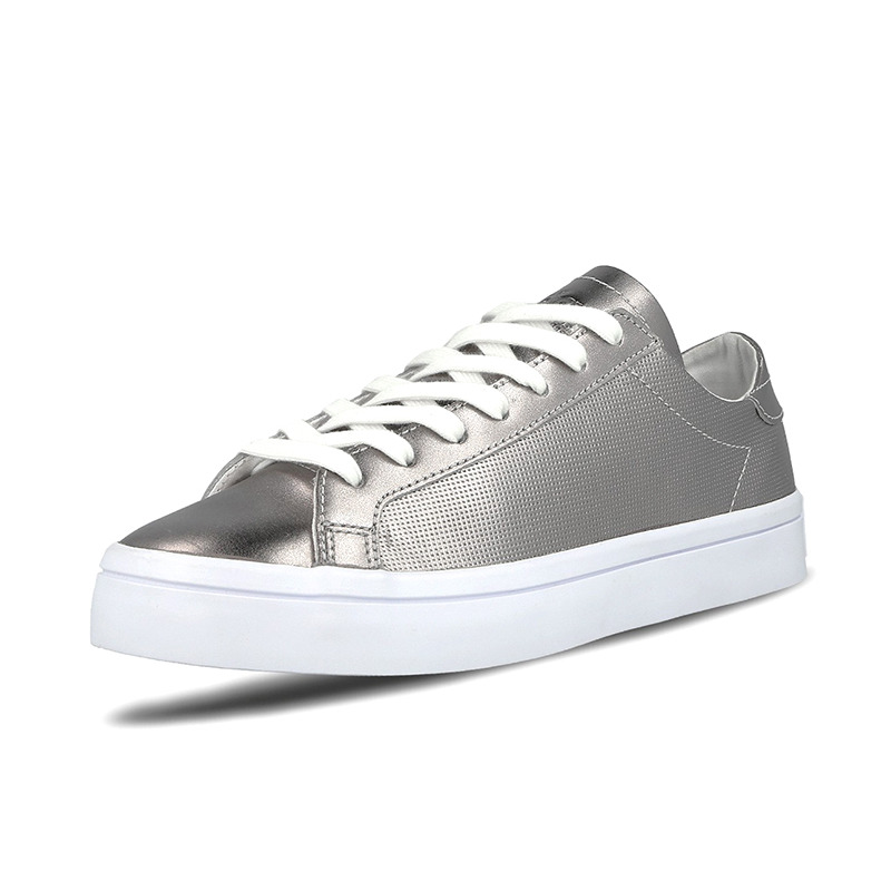 Adidas court vantage silver clearance
