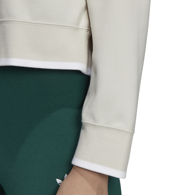Adidas raw white cropped hoodie outlet