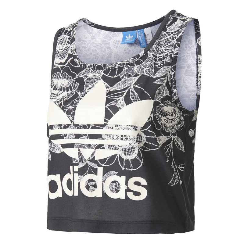 Adidas Originals Farm Florido Loose Crop Top Floral Vintage m