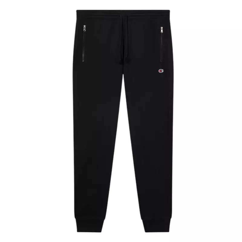 Pantalón con Puños Champion Icon Pocket Zip Rib Cuff Fleece Slim Fit Pants "Black"