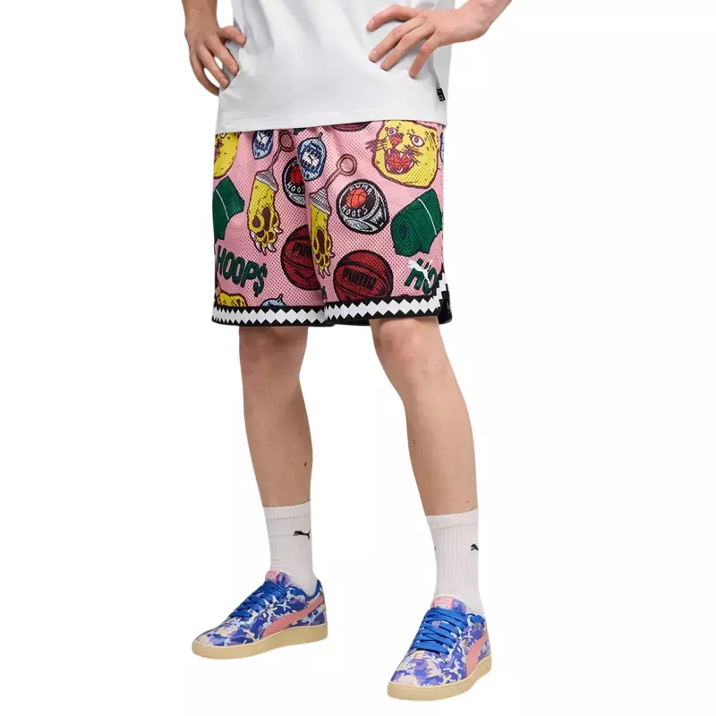 Commissioner Dylan Reversible AOP 7" Short "Black-AOP"
