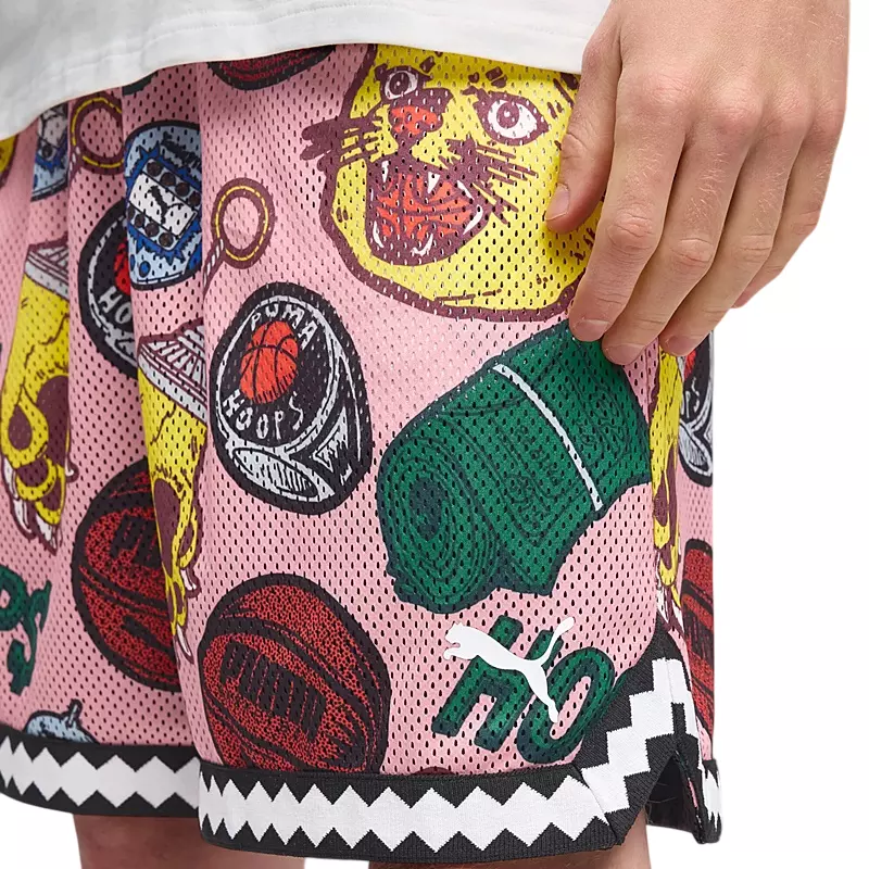 Commissioner Dylan Reversible AOP 7" Short "Black-AOP"
