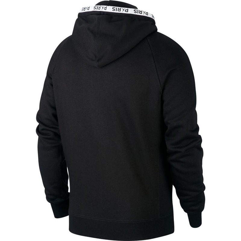 Jordan Full Zip Fleece Hoodie Paris Saint Germain Black Cat