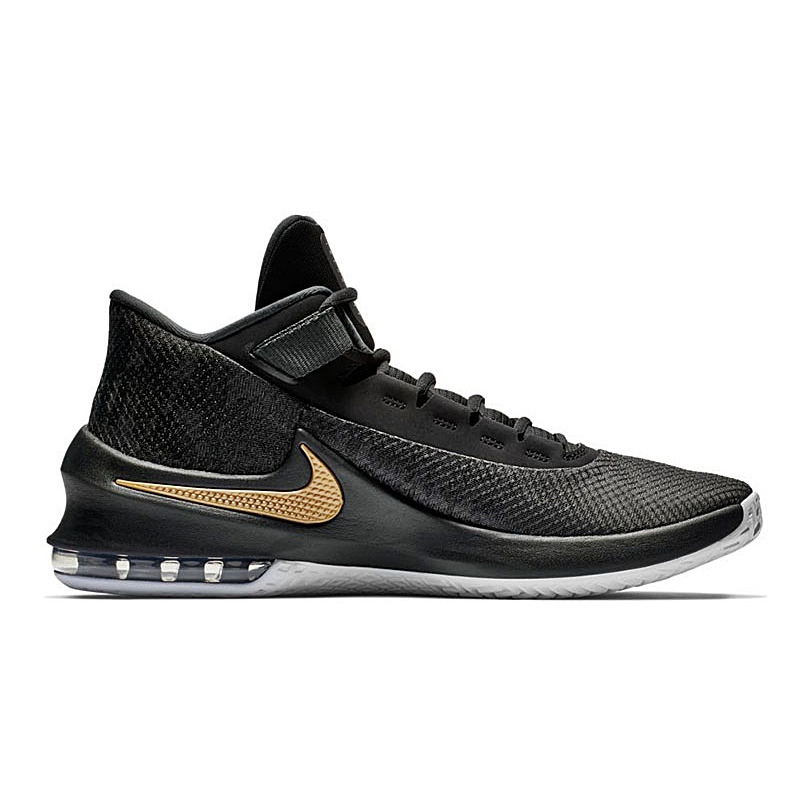 Nike air max infuriate 2 mid black gold swoosh outlet