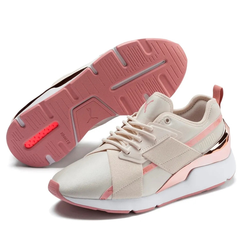 Puma Muse X-2 WN - Zapatillas deportivas para mujer, color blanco y rosa