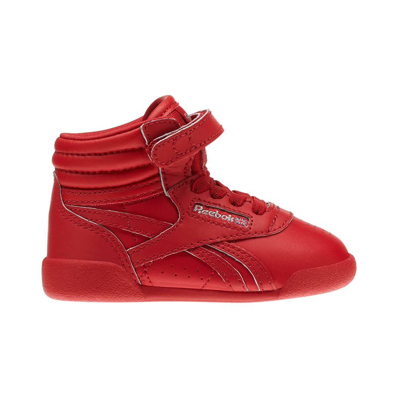 Reebok Classic Freestyle Hi Infant excellent red silver gold