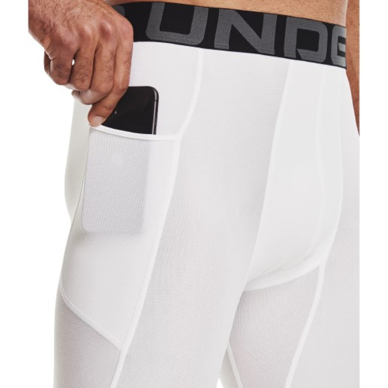 UA Men s HeatGear Armour Leggings White