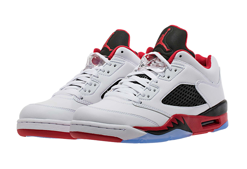 jordan retro 5 low fire red