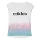 Adidas Junior Girls Camiseta Wardrobe Fun (blanco/negro/azul)