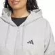 Adidas Essentials 3-Stripes Full-Zip Fleece Hoodie (Plus Size) "Grey"