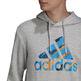 Adidas Essentials Fleece Camo-Print Hoodie "Medium Grey"