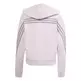 Adidas Girls Future Icons 3-Stripes Full-Zip Hoodie "Clear Pink"