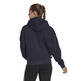 Adidas W Essentials Pinstripe Block Fleece Full-Zip Loose Fit