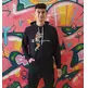 Champion Basketball Vintage Script Logo Hooded Sweatshirt "Black"