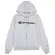 Champion Embroidered Big Logo Fleece Full-Zip Hoodie "Light Grey"