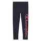 Champion Legacy Girls Leggings Script Logo Print "Navy"