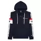 Champion Legacy Jacquard Half Zip Arm Stripe Hoodie "Navy"