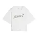Puma ESS+ BLOSSOM Short Graphic Tee "White-Green"