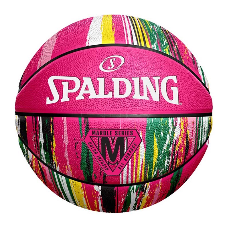 Spalding Marble Pink Sz6 Rubber Baketball (Talla 6)