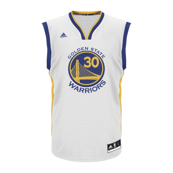 ejemplo Construir sobre medio Adidas Camiseta Réplica Stephen Curry Warriors (blanco/azul/amar