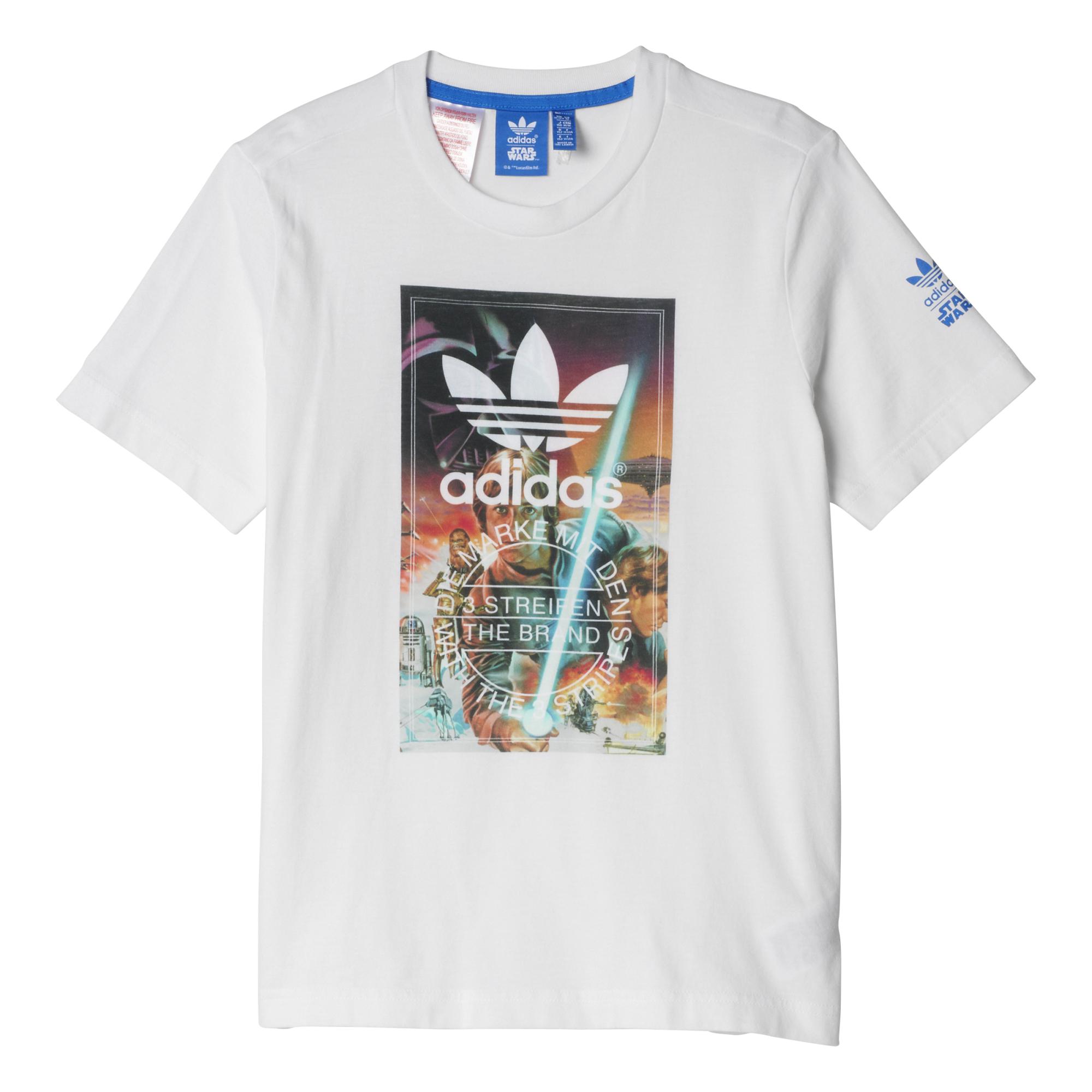 insalubre regular Senador Adidas Originals Junior Camiseta Star Wars Archive (blanco/multi