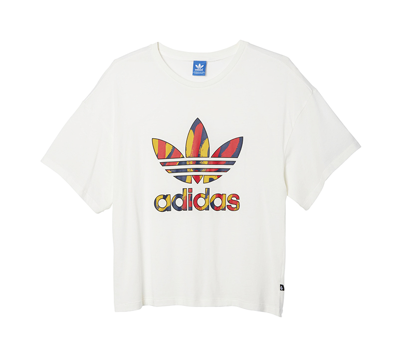 Adidas Originals Mujer Camiseta Logo Trefoil (blanco)