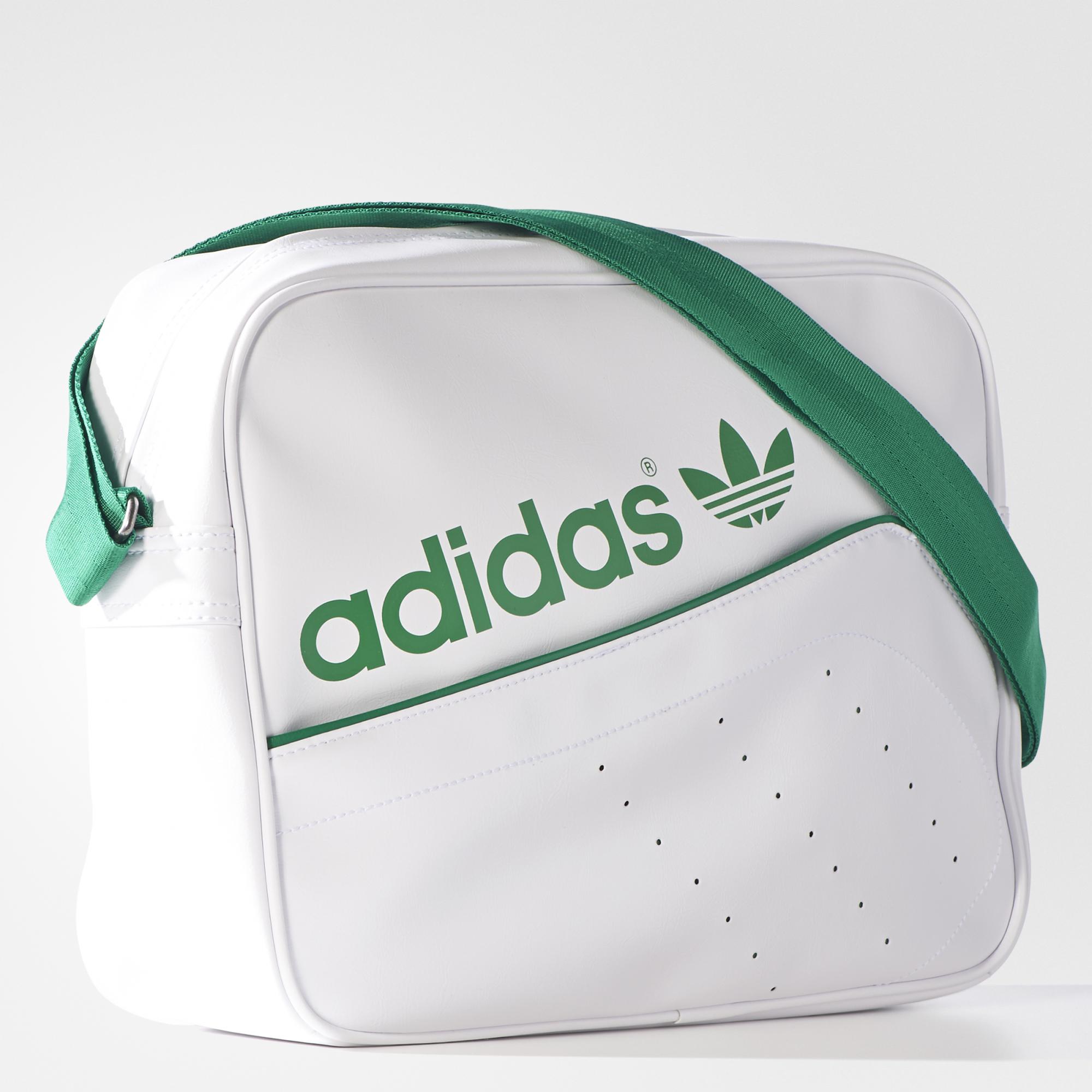 sistemático Factibilidad completamente Adidas Originals Bolso Airliner Perforated (blanco/verde)