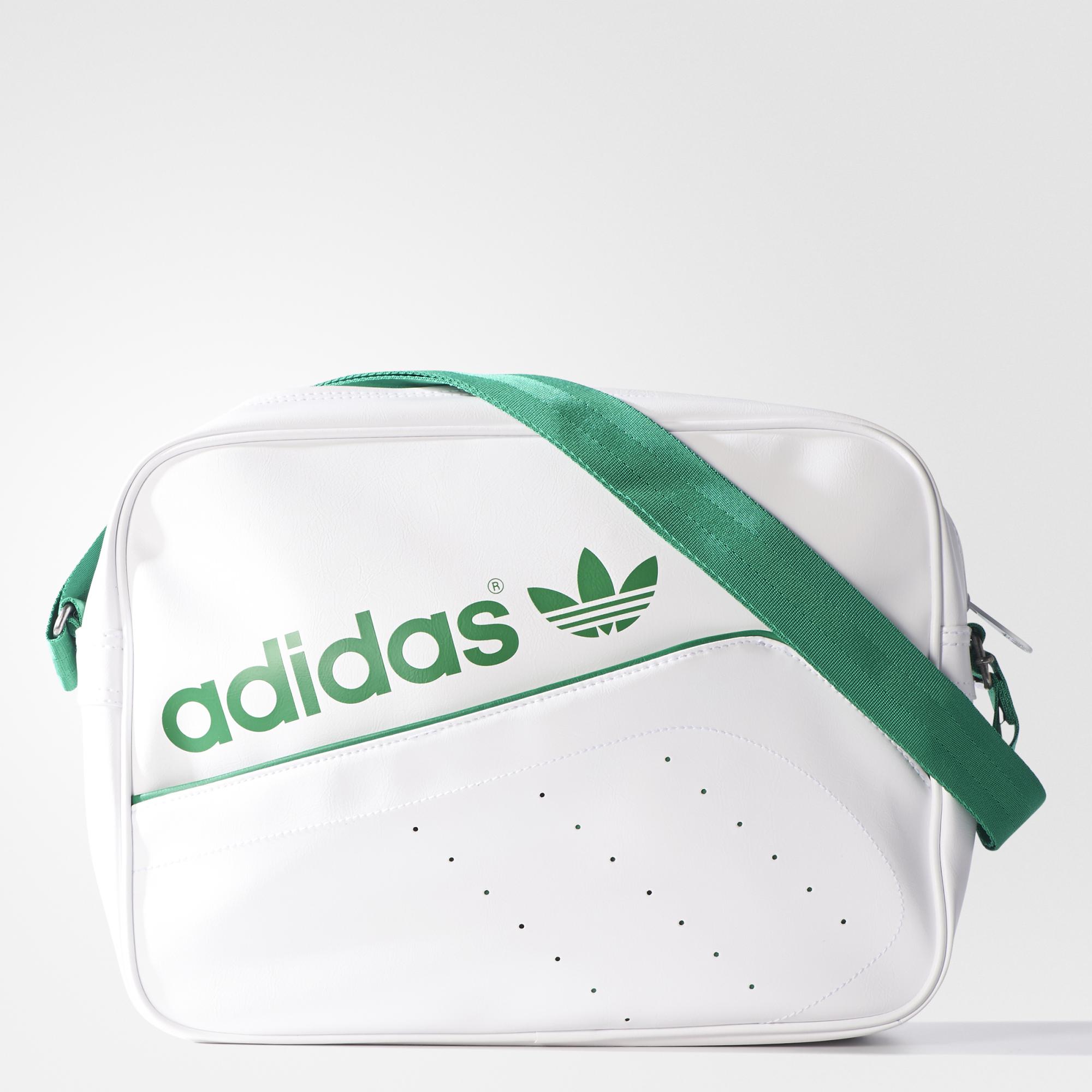 sistemático Factibilidad completamente Adidas Originals Bolso Airliner Perforated (blanco/verde)