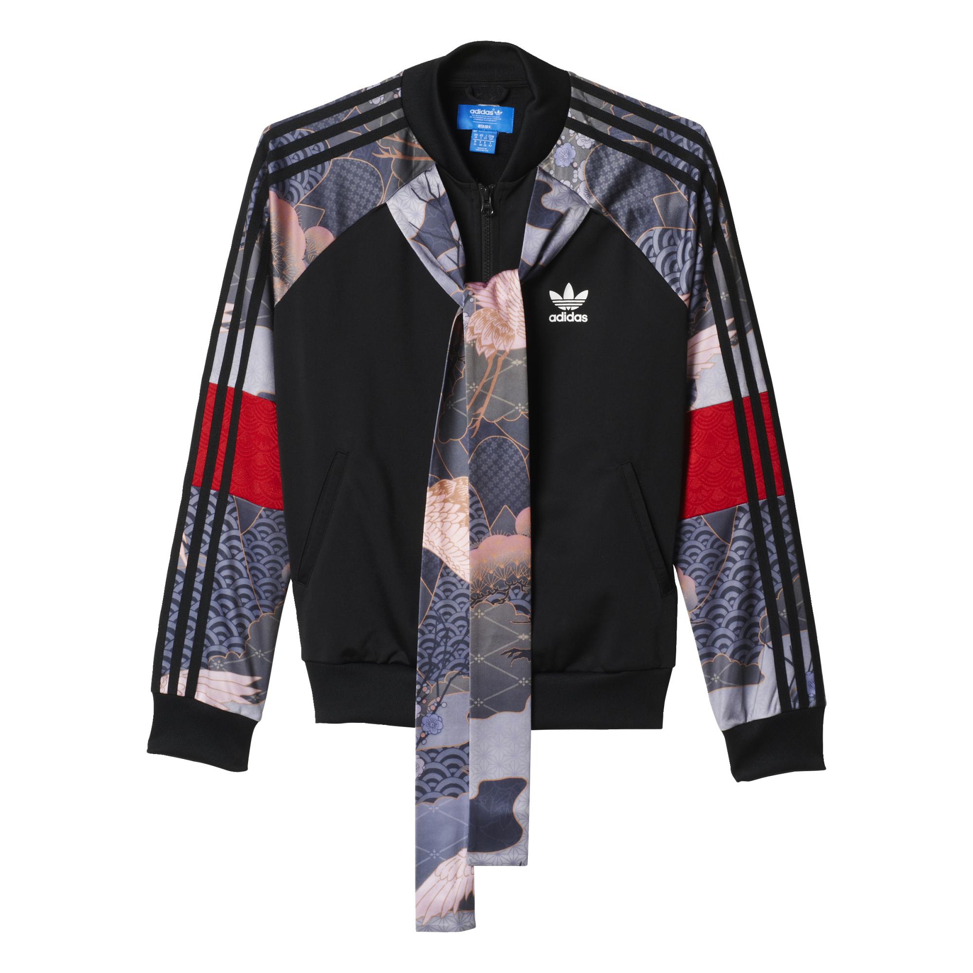 falta Heredero Dar una vuelta Adidas Originals Rita Ora Chaqueta "Kimono Print" (negro/multico