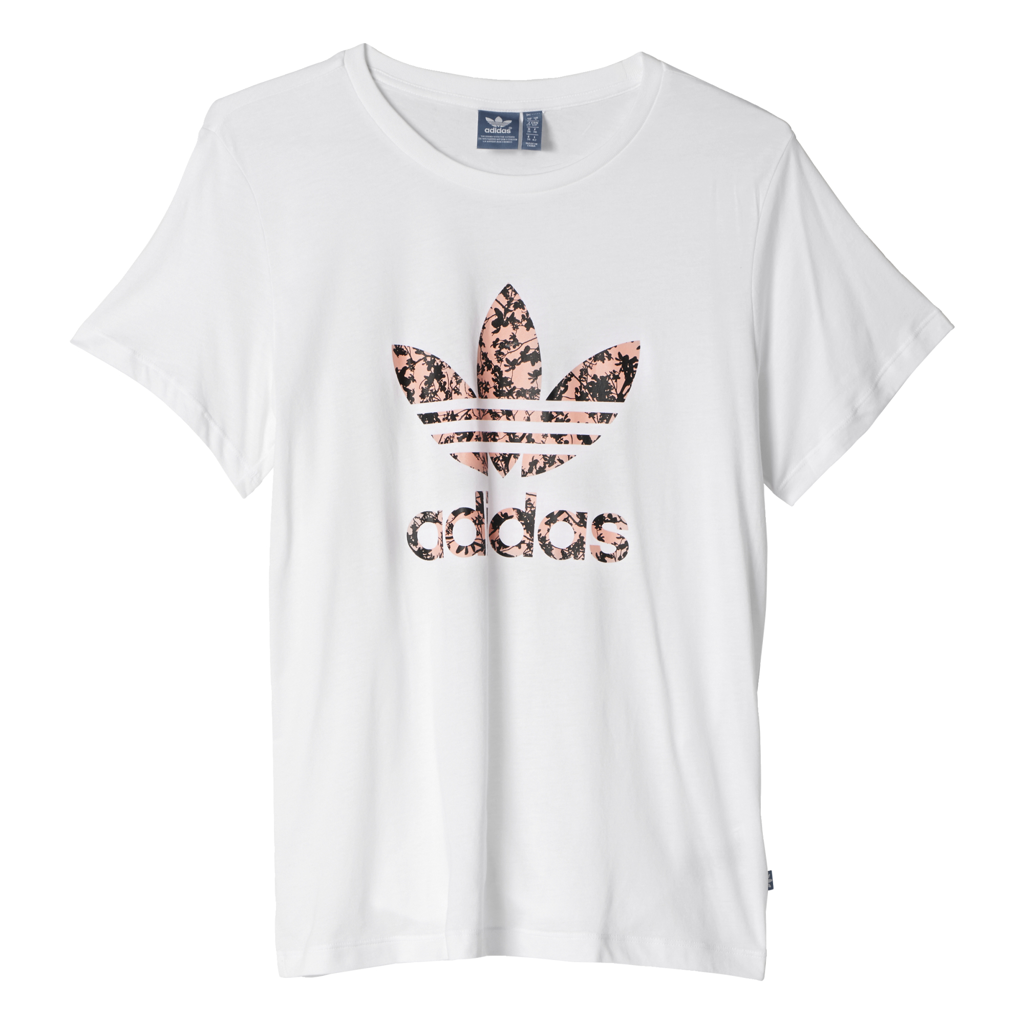 Adidas Originals Mujer Camiseta Boyfriend Trefoil Tropic (blanco